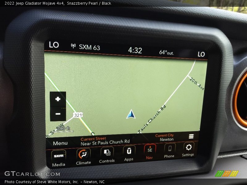 Navigation of 2022 Gladiator Mojave 4x4