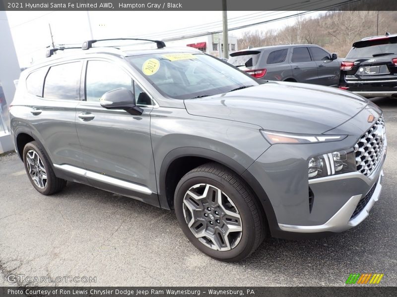 Hampton Gray / Black 2021 Hyundai Santa Fe Limited AWD