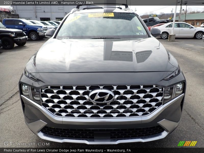 Hampton Gray / Black 2021 Hyundai Santa Fe Limited AWD