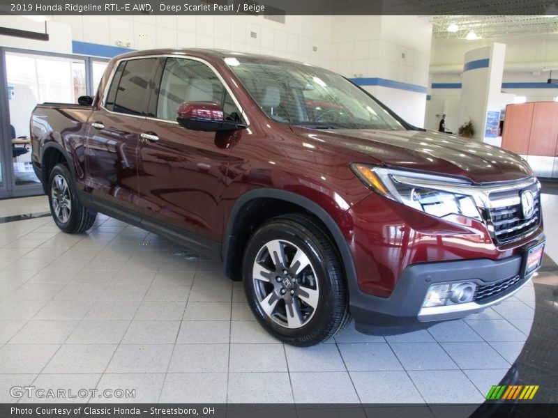 Deep Scarlet Pearl / Beige 2019 Honda Ridgeline RTL-E AWD