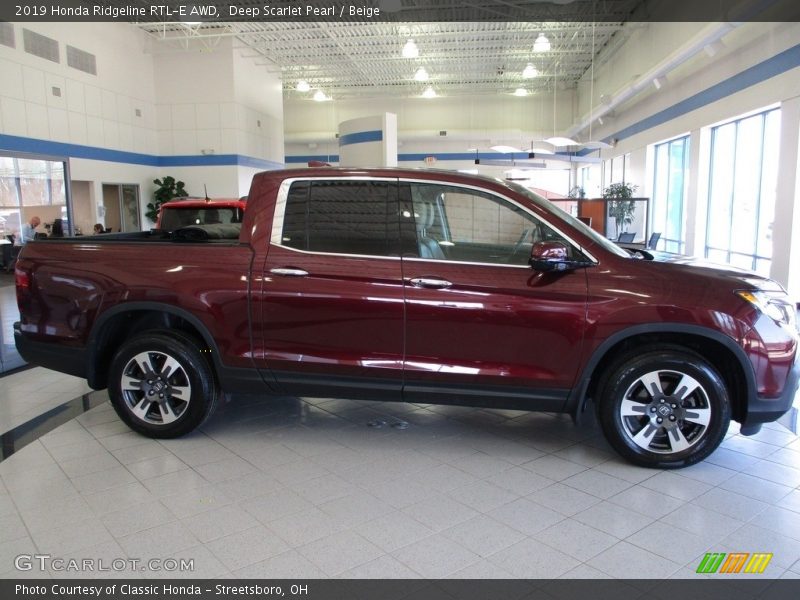 Deep Scarlet Pearl / Beige 2019 Honda Ridgeline RTL-E AWD