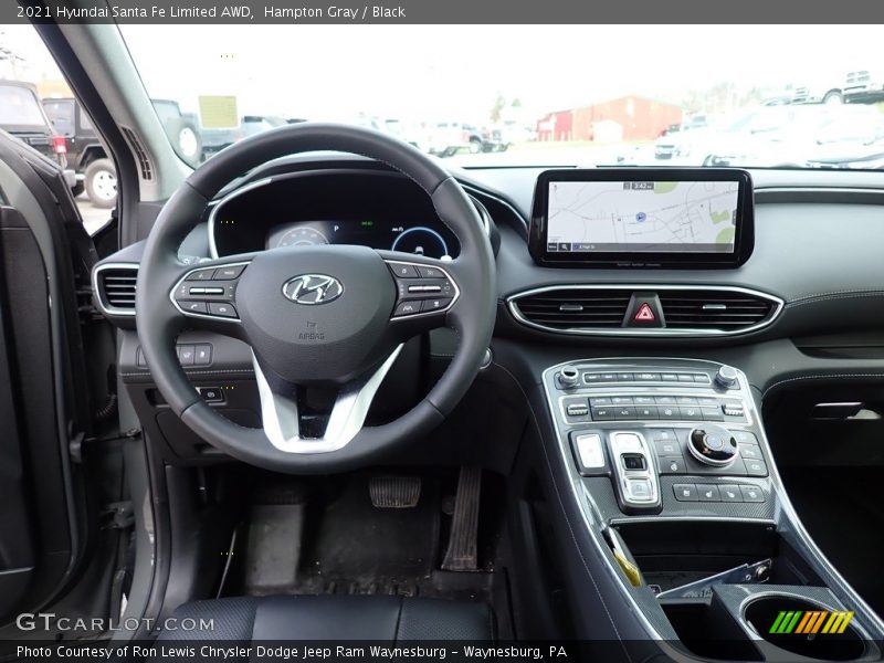 Hampton Gray / Black 2021 Hyundai Santa Fe Limited AWD
