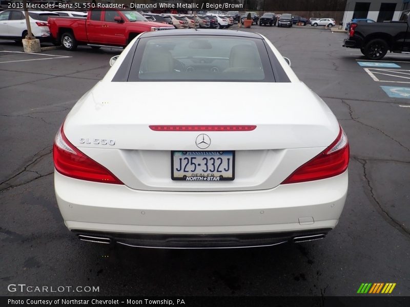 Diamond White Metallic / Beige/Brown 2013 Mercedes-Benz SL 550 Roadster