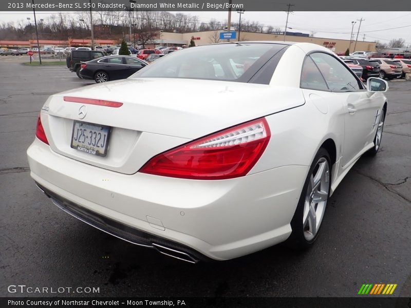 Diamond White Metallic / Beige/Brown 2013 Mercedes-Benz SL 550 Roadster
