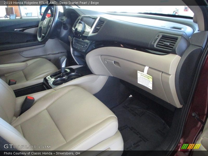 Deep Scarlet Pearl / Beige 2019 Honda Ridgeline RTL-E AWD
