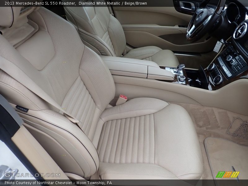 Diamond White Metallic / Beige/Brown 2013 Mercedes-Benz SL 550 Roadster