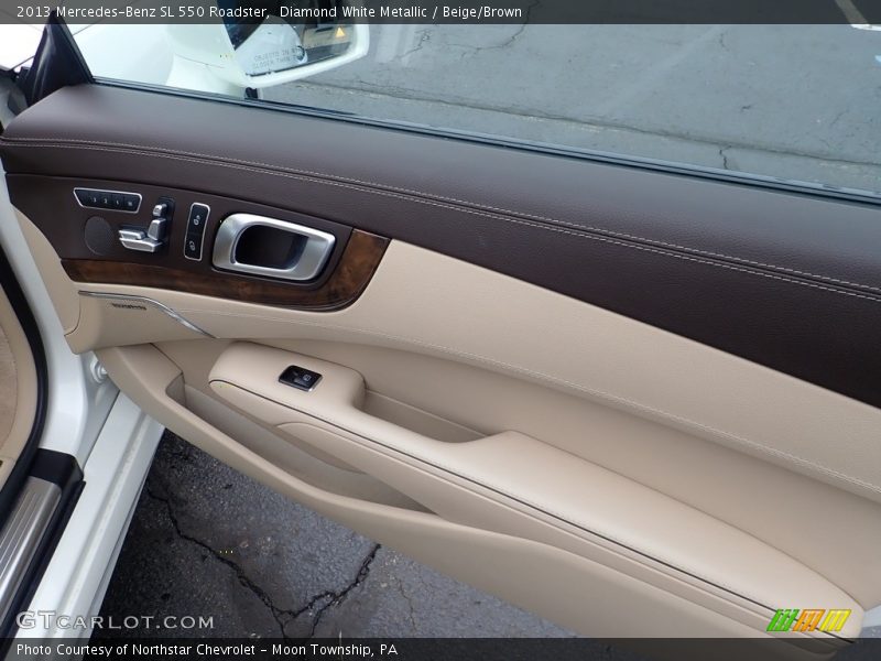 Diamond White Metallic / Beige/Brown 2013 Mercedes-Benz SL 550 Roadster