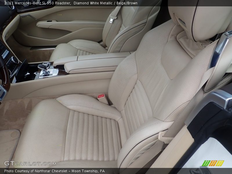 Diamond White Metallic / Beige/Brown 2013 Mercedes-Benz SL 550 Roadster