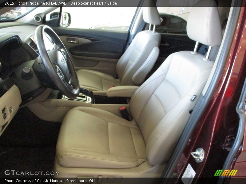 Deep Scarlet Pearl / Beige 2019 Honda Ridgeline RTL-E AWD