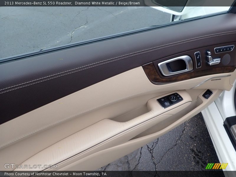 Diamond White Metallic / Beige/Brown 2013 Mercedes-Benz SL 550 Roadster