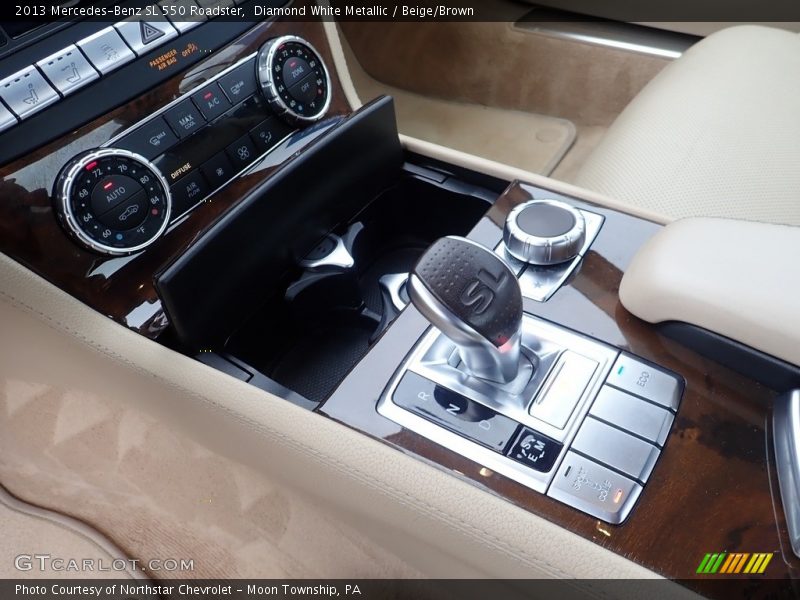 Diamond White Metallic / Beige/Brown 2013 Mercedes-Benz SL 550 Roadster