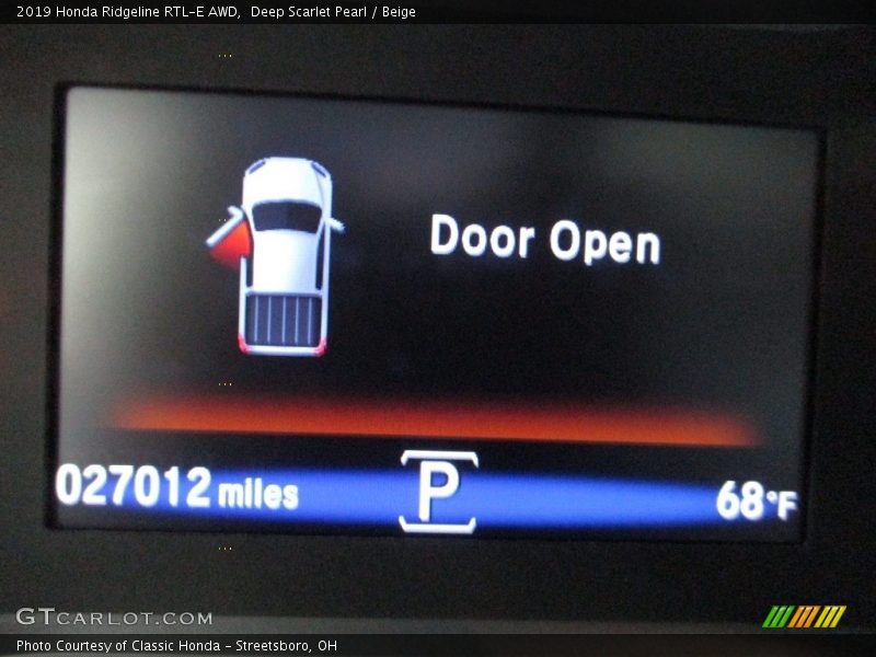 Deep Scarlet Pearl / Beige 2019 Honda Ridgeline RTL-E AWD