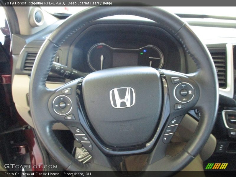 Deep Scarlet Pearl / Beige 2019 Honda Ridgeline RTL-E AWD
