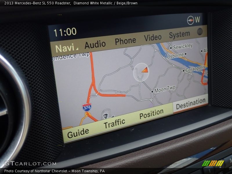 Diamond White Metallic / Beige/Brown 2013 Mercedes-Benz SL 550 Roadster