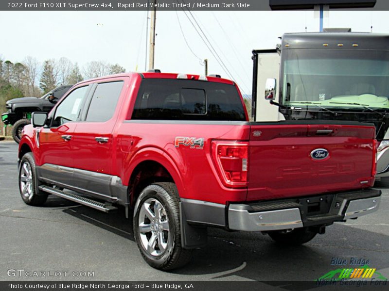 Rapid Red Metallic Tinted / Medium Dark Slate 2022 Ford F150 XLT SuperCrew 4x4