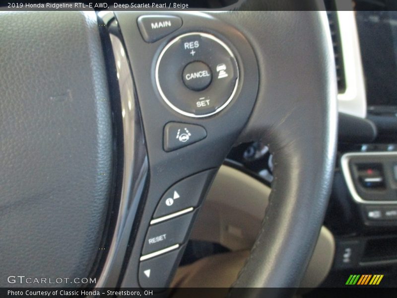 Deep Scarlet Pearl / Beige 2019 Honda Ridgeline RTL-E AWD