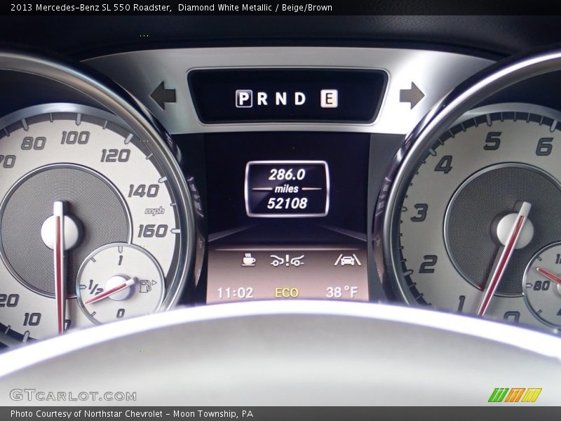 Diamond White Metallic / Beige/Brown 2013 Mercedes-Benz SL 550 Roadster