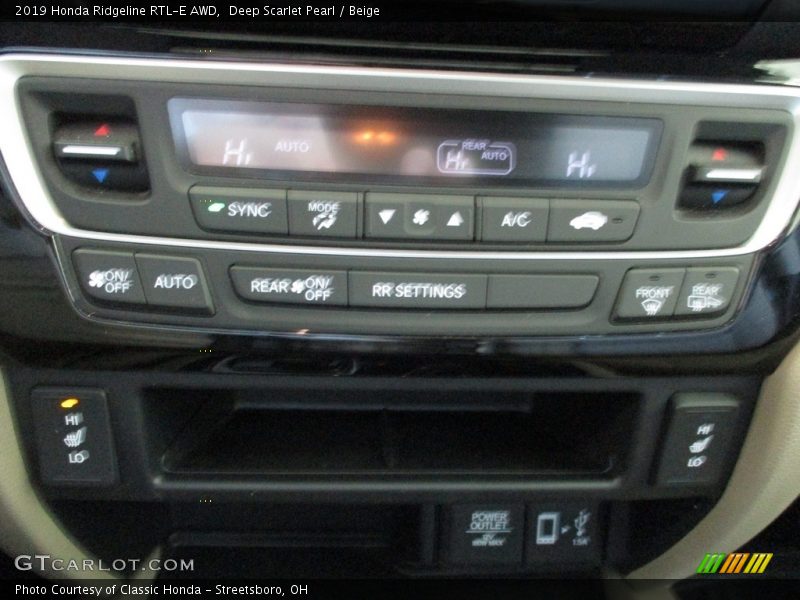 Deep Scarlet Pearl / Beige 2019 Honda Ridgeline RTL-E AWD