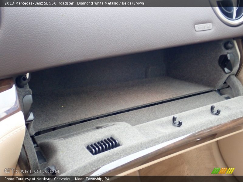Diamond White Metallic / Beige/Brown 2013 Mercedes-Benz SL 550 Roadster