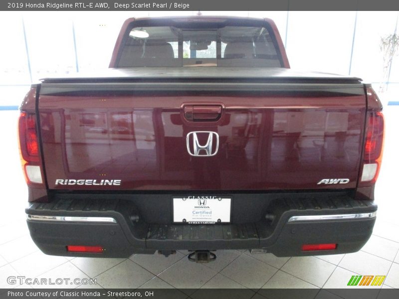 Deep Scarlet Pearl / Beige 2019 Honda Ridgeline RTL-E AWD