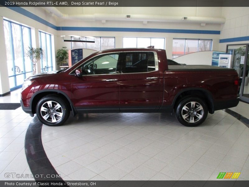Deep Scarlet Pearl / Beige 2019 Honda Ridgeline RTL-E AWD