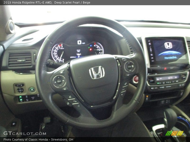 Deep Scarlet Pearl / Beige 2019 Honda Ridgeline RTL-E AWD