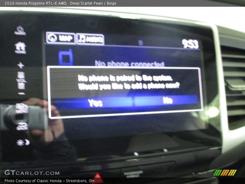 Deep Scarlet Pearl / Beige 2019 Honda Ridgeline RTL-E AWD