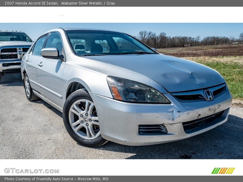 Alabaster Silver Metallic / Gray 2007 Honda Accord SE Sedan