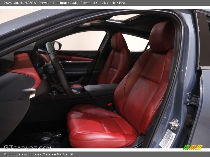 Polymetal Gray Metallic / Red 2020 Mazda MAZDA3 Premium Hatchback AWD