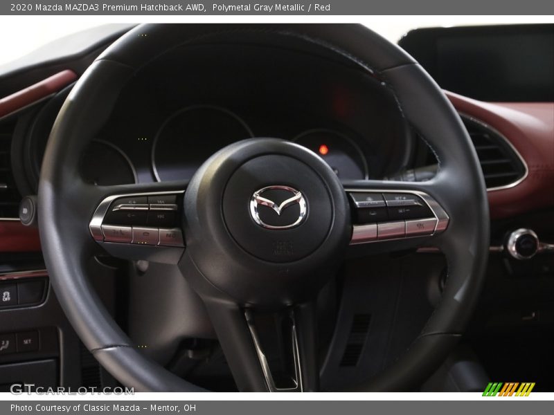 Polymetal Gray Metallic / Red 2020 Mazda MAZDA3 Premium Hatchback AWD