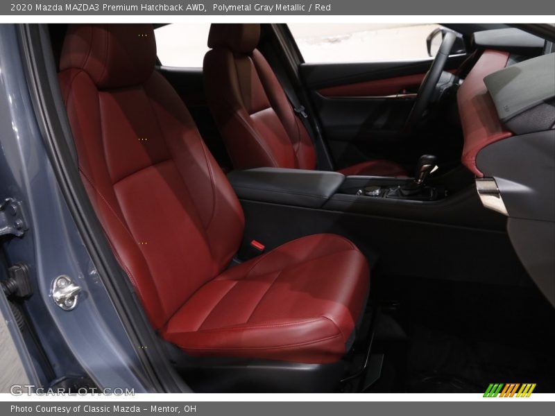 Polymetal Gray Metallic / Red 2020 Mazda MAZDA3 Premium Hatchback AWD