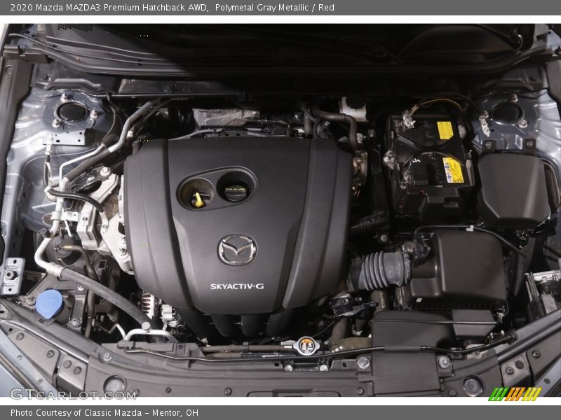 Polymetal Gray Metallic / Red 2020 Mazda MAZDA3 Premium Hatchback AWD
