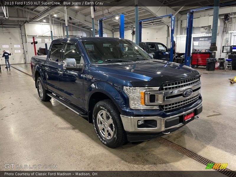 Blue Jeans / Earth Gray 2018 Ford F150 XLT SuperCrew