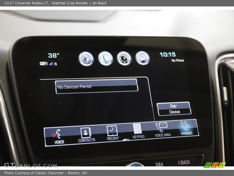 Nightfall Gray Metallic / Jet Black 2017 Chevrolet Malibu LT