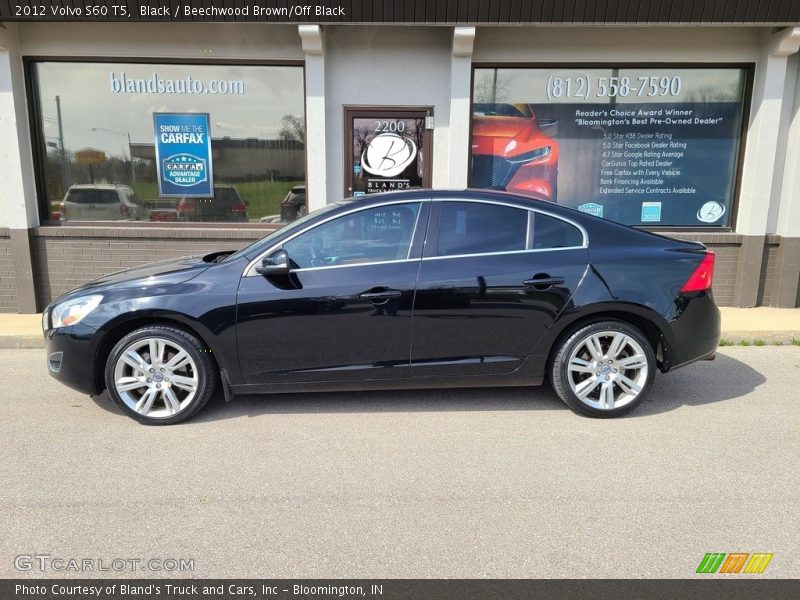 Black / Beechwood Brown/Off Black 2012 Volvo S60 T5