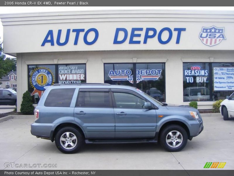 Pewter Pearl / Black 2006 Honda CR-V EX 4WD