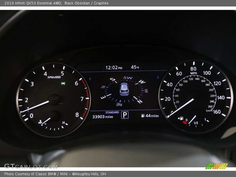 Black Obsidian / Graphite 2019 Infiniti QX50 Essential AWD