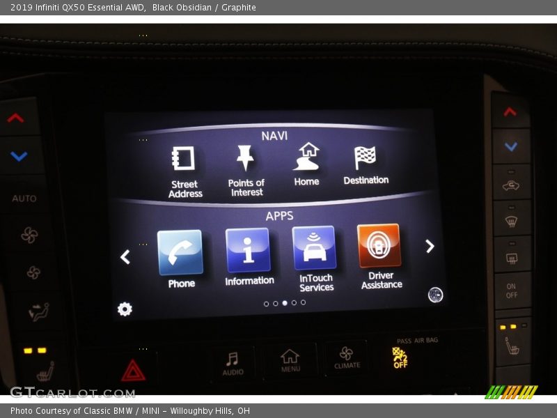 Black Obsidian / Graphite 2019 Infiniti QX50 Essential AWD