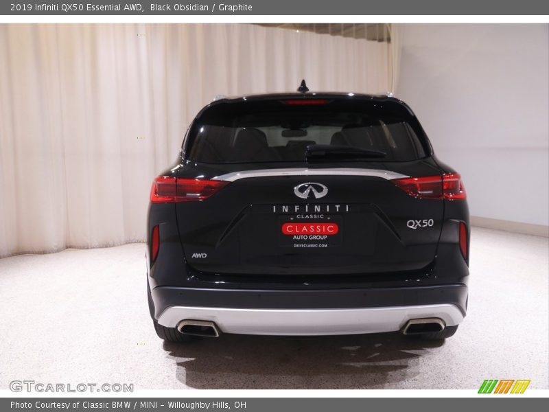 Black Obsidian / Graphite 2019 Infiniti QX50 Essential AWD