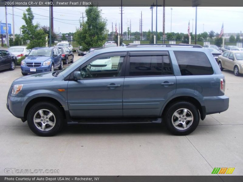 Pewter Pearl / Black 2006 Honda CR-V EX 4WD