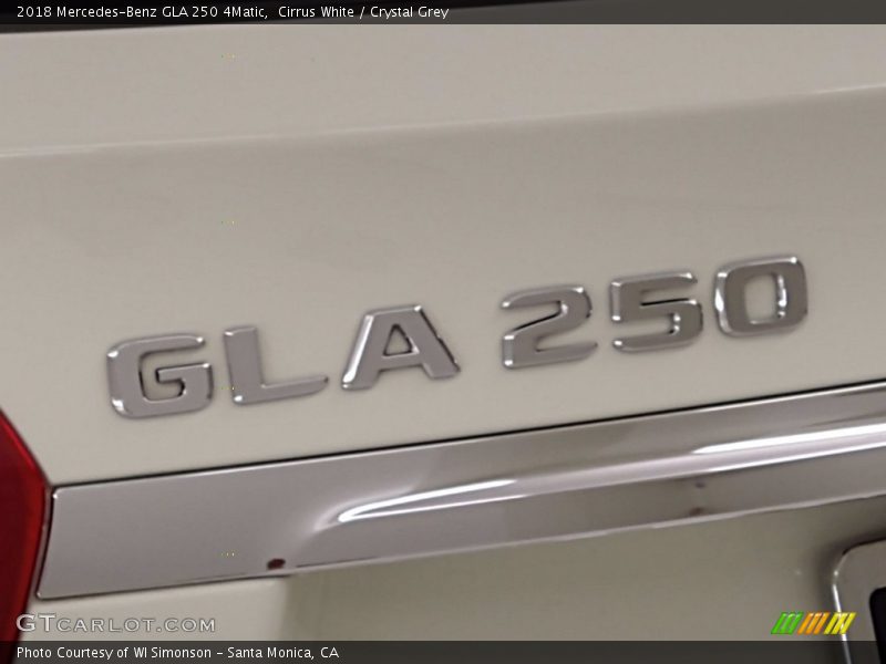 Cirrus White / Crystal Grey 2018 Mercedes-Benz GLA 250 4Matic