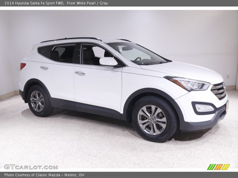 Frost White Pearl / Gray 2014 Hyundai Santa Fe Sport FWD