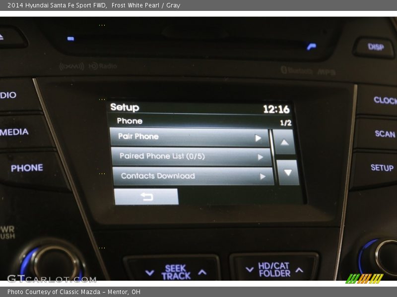 Frost White Pearl / Gray 2014 Hyundai Santa Fe Sport FWD