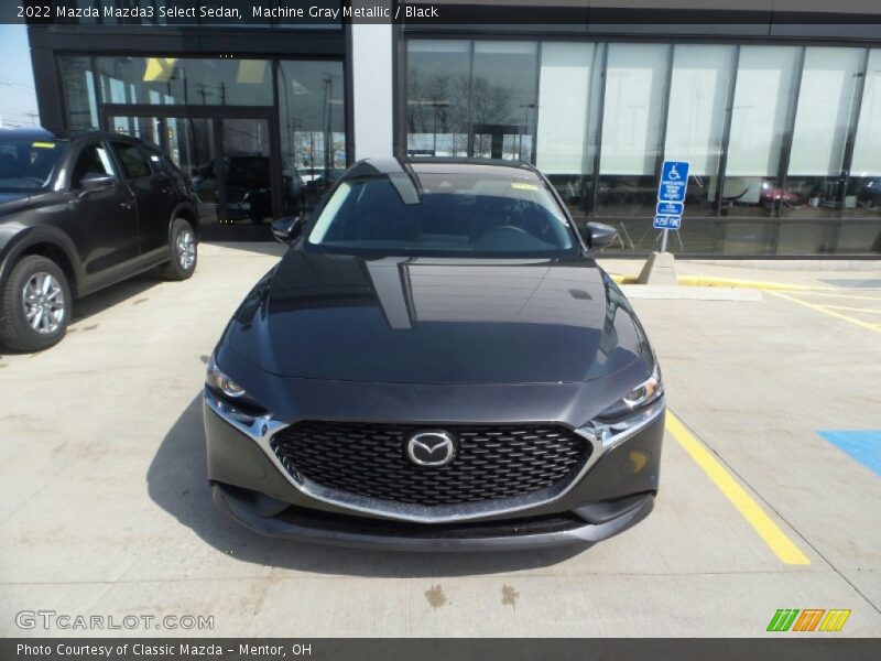 Machine Gray Metallic / Black 2022 Mazda Mazda3 Select Sedan