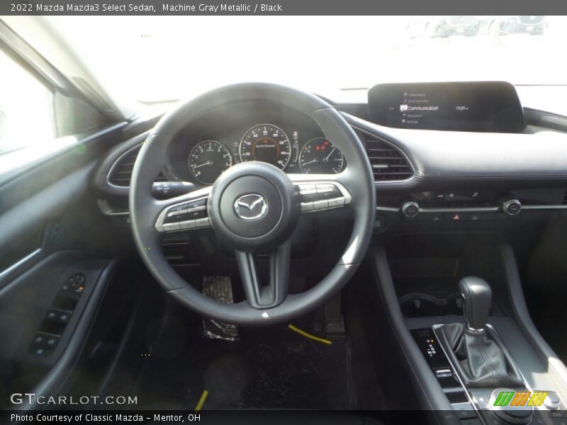 Machine Gray Metallic / Black 2022 Mazda Mazda3 Select Sedan