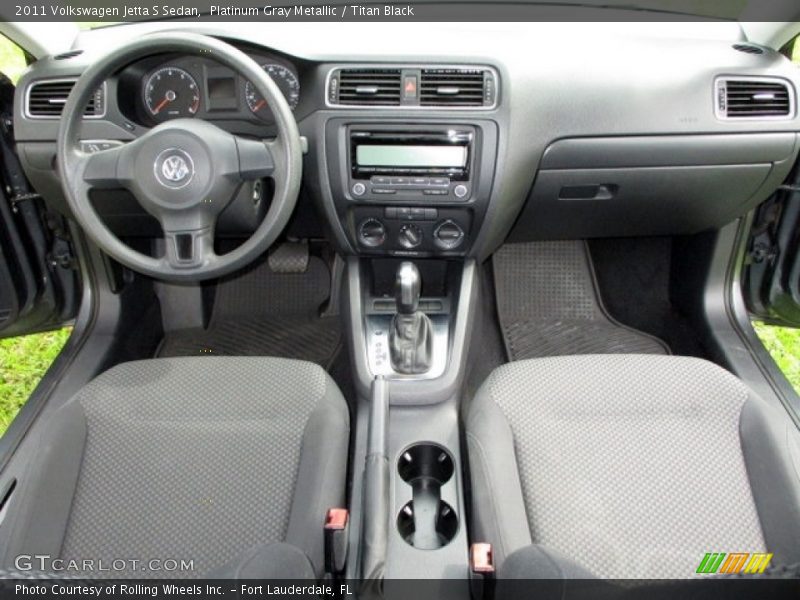 Platinum Gray Metallic / Titan Black 2011 Volkswagen Jetta S Sedan