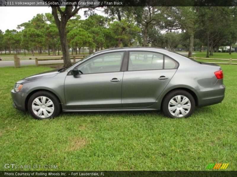Platinum Gray Metallic / Titan Black 2011 Volkswagen Jetta S Sedan