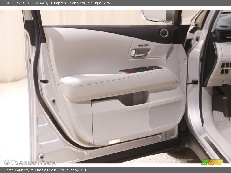 Tungsten Silver Metallic / Light Gray 2012 Lexus RX 350 AWD