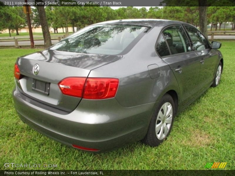 Platinum Gray Metallic / Titan Black 2011 Volkswagen Jetta S Sedan