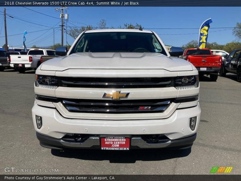Summit White / Jet Black 2018 Chevrolet Silverado 1500 LTZ Crew Cab 4x4